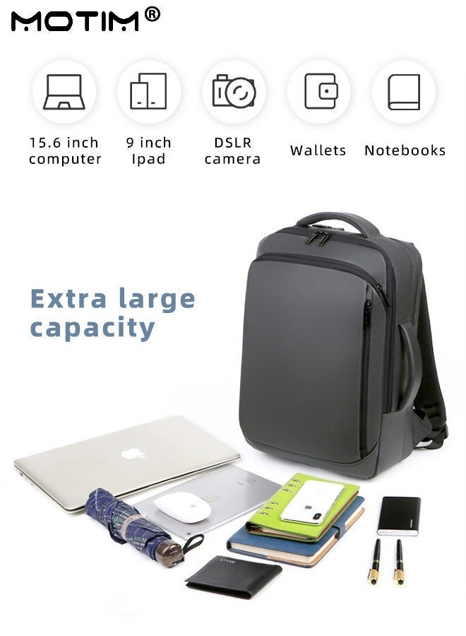 Motim Travel Laptop Backpack, Anti-Theft Durable Laptop Backpack with USB Charging Port, Waterproof Computer Bag Fits 15.6 Inch Laptop Notebook with Independent Computer Compartment, Large Capacity - Image 4